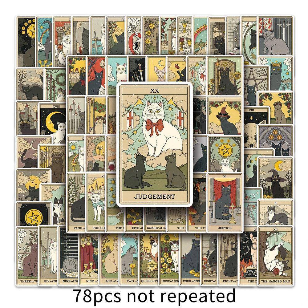 Vintage Classic Cat Style Tarot Stickers - Tarot Treasures