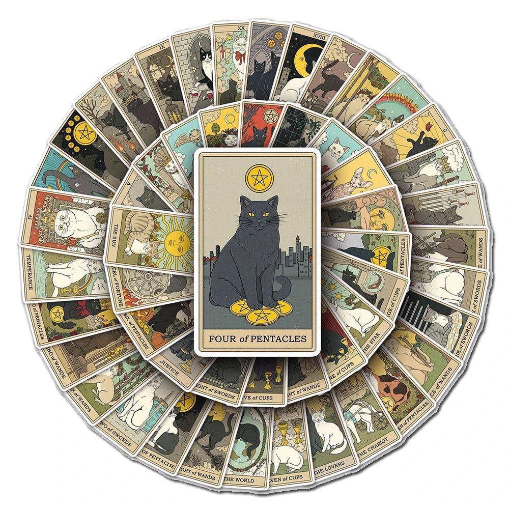 Vintage Classic Cat Style Tarot Stickers - Tarot Treasures