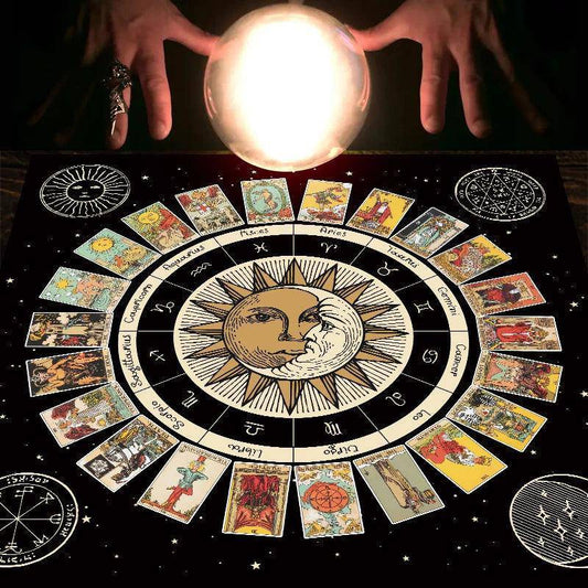 Zodiac Tarot Card Table and Altar Cloth - Tarot Treasures